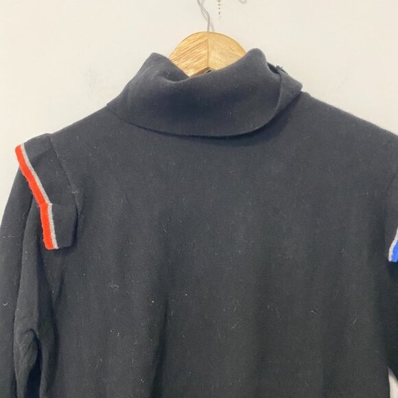 NEW Eley Kishimoto Black Ruffle Wool Turtleneck Sweater Size 12 - Picture 4 of 4